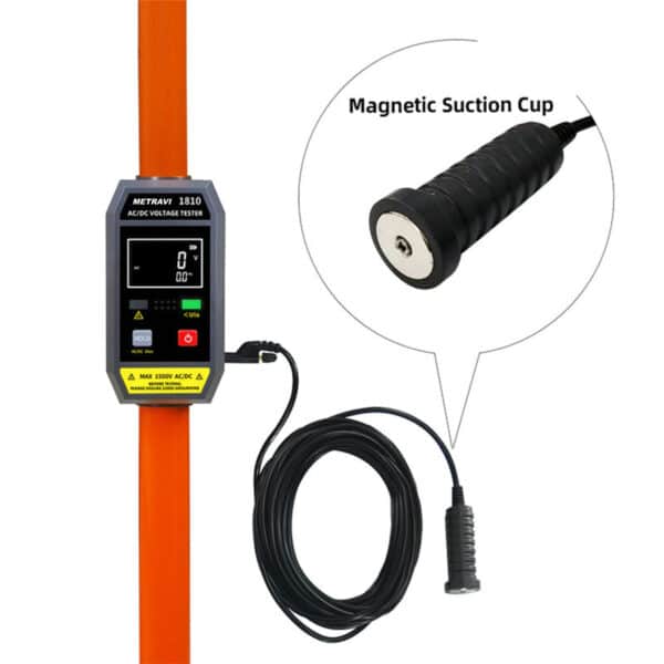 Metravi 1810 AC DC High Voltage Tester comes with a magnetic ground wire