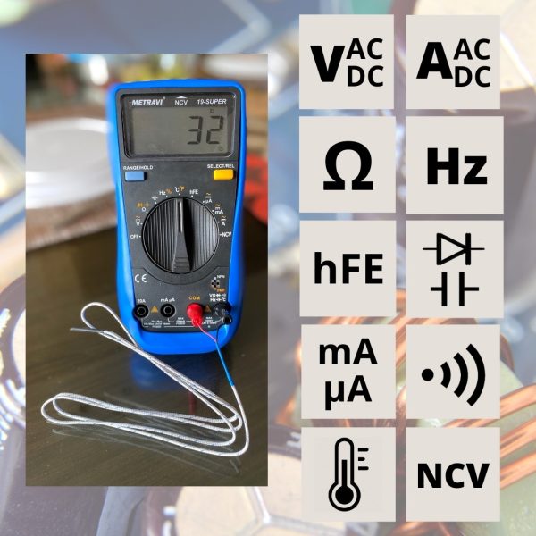 Metravi 19-SUPER Digital TRMS Multimeter features