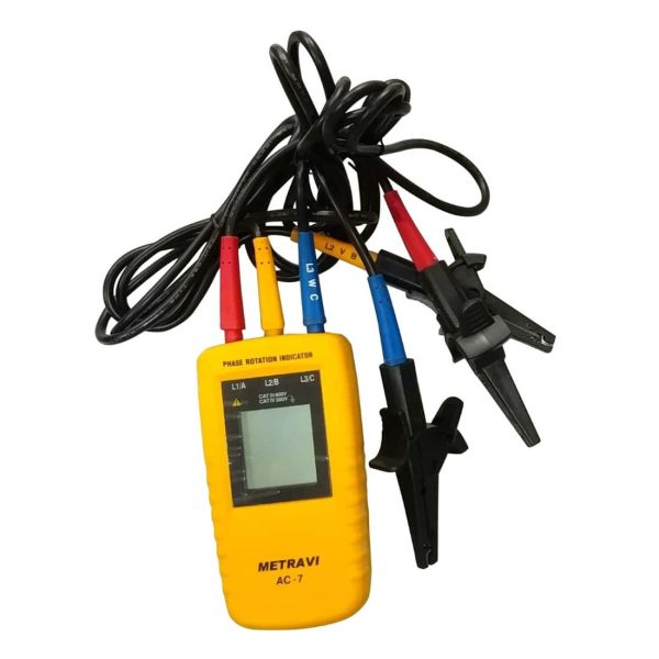 Metravi AC-7 Phase Rotation Indicator with probes