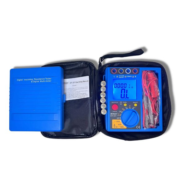 Metravi DIT-321 Digital Insulation Tester with Carry Case and accessories