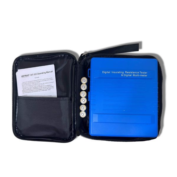 Metravi DIT-322 Digital Insulation Tester Carry Bag and accessories