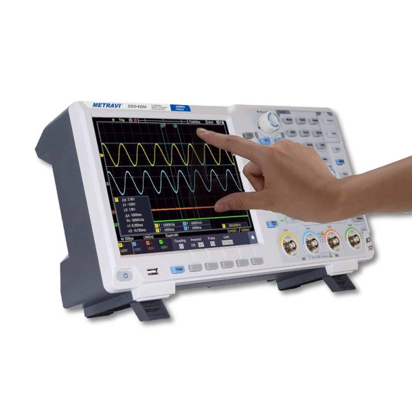 Metravi DSO-6204 Four Channel Digital Storage Oscilloscope features a Touch Screen