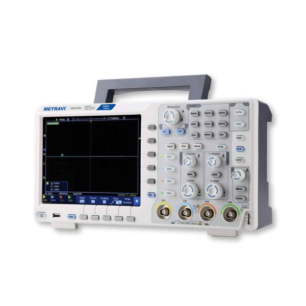 Metravi DSO-6204 Four Channel Digital Storage Oscilloscope is slim and lightweight with handle