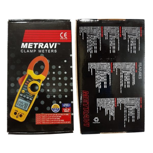 Metravi DT-5250 Digital TRMS AC_DC Clamp Meter Box Packing
