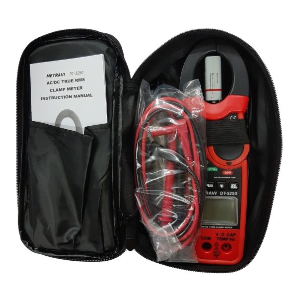 Metravi DT-5250 Digital TRMS AC_DC Clamp Meter Product Kit