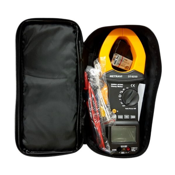Metravi DT-8250 DIgital ACDC Clamp Meter product kit