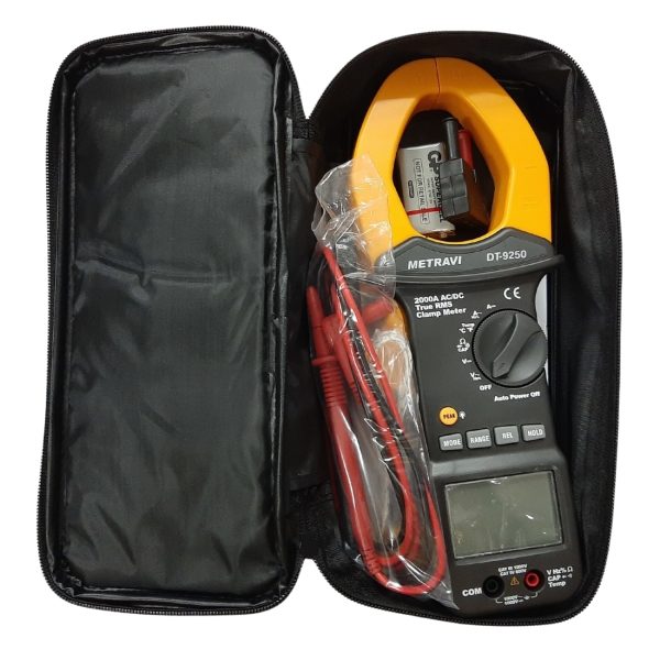 Metravi DT-9250 Digital AC_DC Clamp Meter upto 2000A product kit