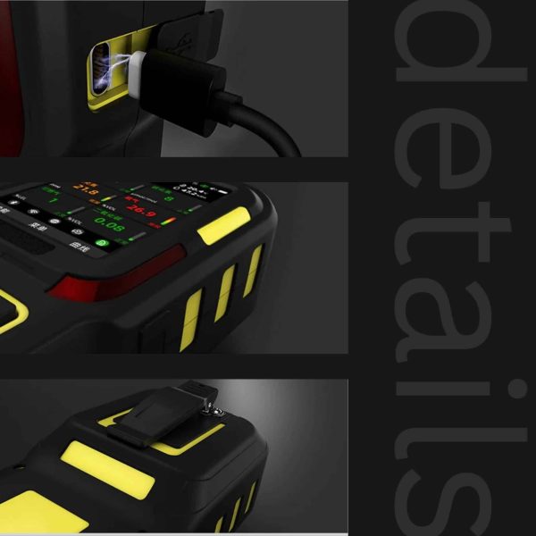 Metravi GD-09-6M Six in One Multi Gas Detector has a built-in pump