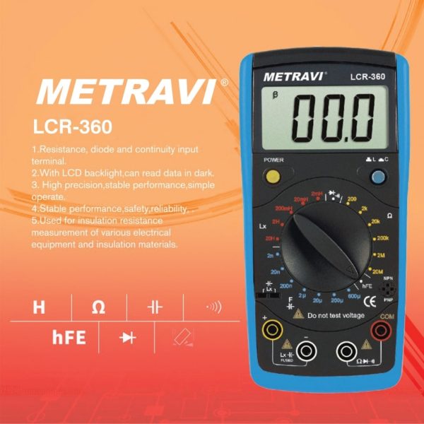 Metravi LCR-360 Digital LCR Meter specifications