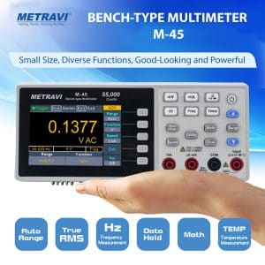 Metravi M-45 Bench-type Multimeter is compact and function rich
