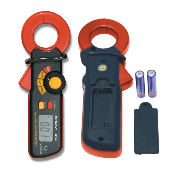 Metravi M-6054 AC Leakage Current Clamp front and back view