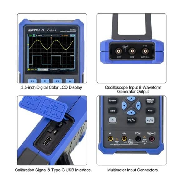 Metravi OM-40 Handheld Oscilloscope Functions