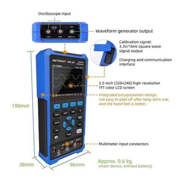 Metravi OM-40 Handheld Oscilloscope features