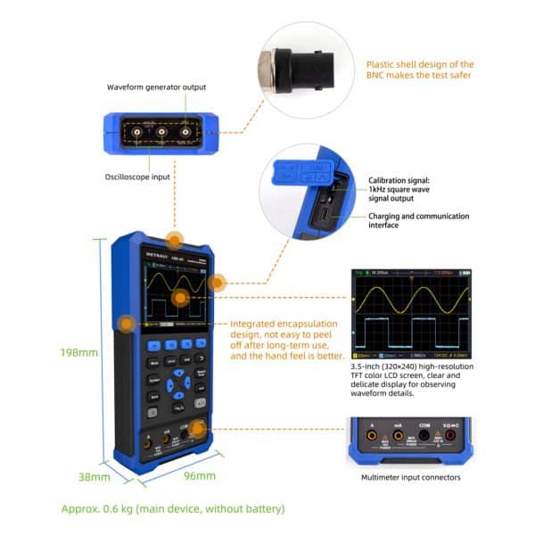 Metravi OM-40 Handheld Oscilloscope Functions and Features