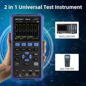 Metravi OM-40 Handheld Oscilloscope features a built-in Multimeter
