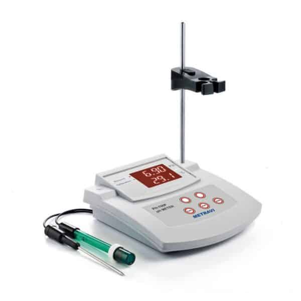 Metravi PH-700P Bench-top pH Meter Setup with sensors