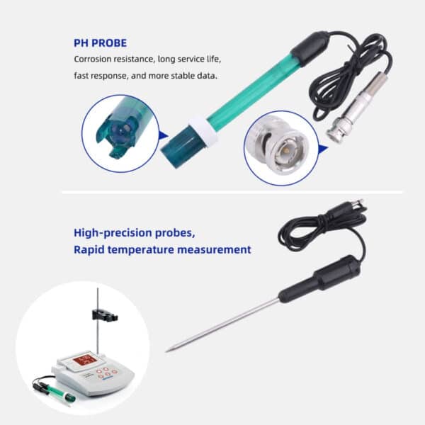 Metravi PH-700P Bench-top pH Meter probes