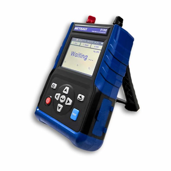 Metravi PRO 8100 100A Micro Ohms Meter Side View