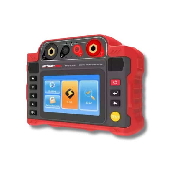 Metravi PRO 8100A 100A Digital Micro Ohms Meter Side View