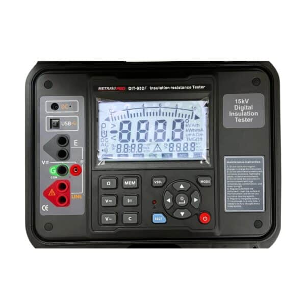 Metravi PRO DIT-932F 15kV Digital Insulation Tester Control Panel