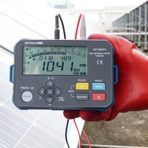 Metravi PRO DIT-960PV Solar Insulation Tester is used to measure PV energised insulation resistance