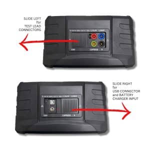 Metravi PRO MFT-9101 Multifunction Installation Tester connectors and jacks Top View