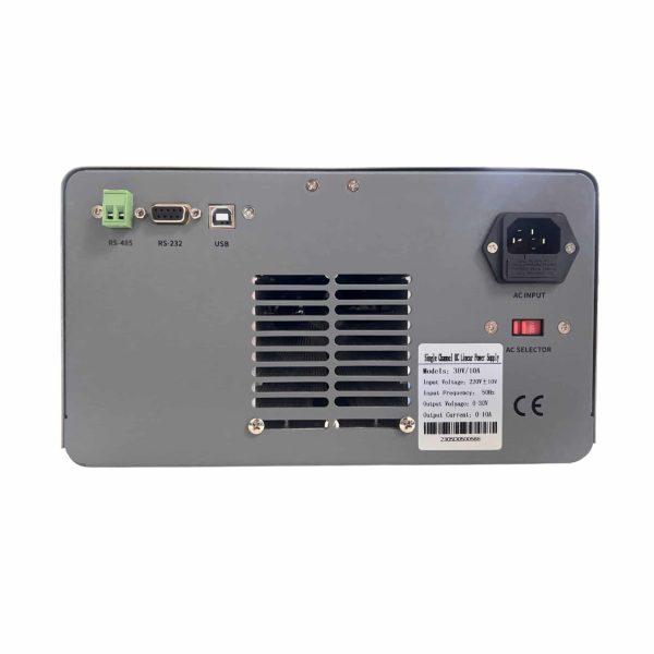 Metravi PRPS-3010 Programmable DC Regulated Power Supply Back View
