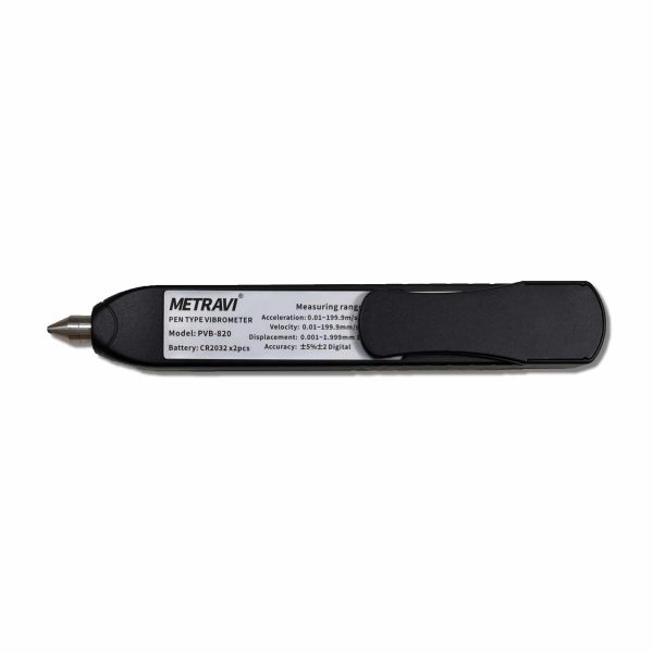Metravi PVB-820 Pen type Vibration Meter back view