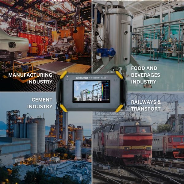 Metravi Pro AI-09 Acoustic Imager Applications in various industries