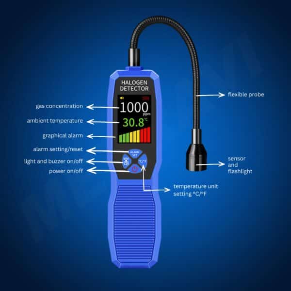 Metravi RLD-02 Refrigerant Gas Detector product features