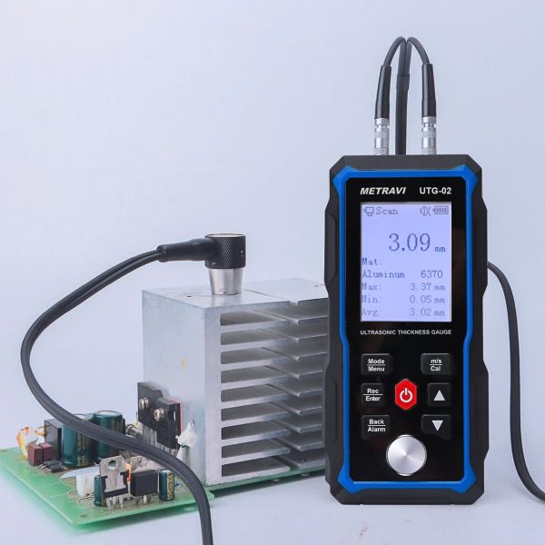 Metravi UTG-02 Ultrasonic Thickness Detector application on Metal