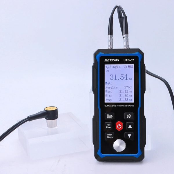 Metravi UTG-02 Ultrasonic Thickness Detector application on Plastic